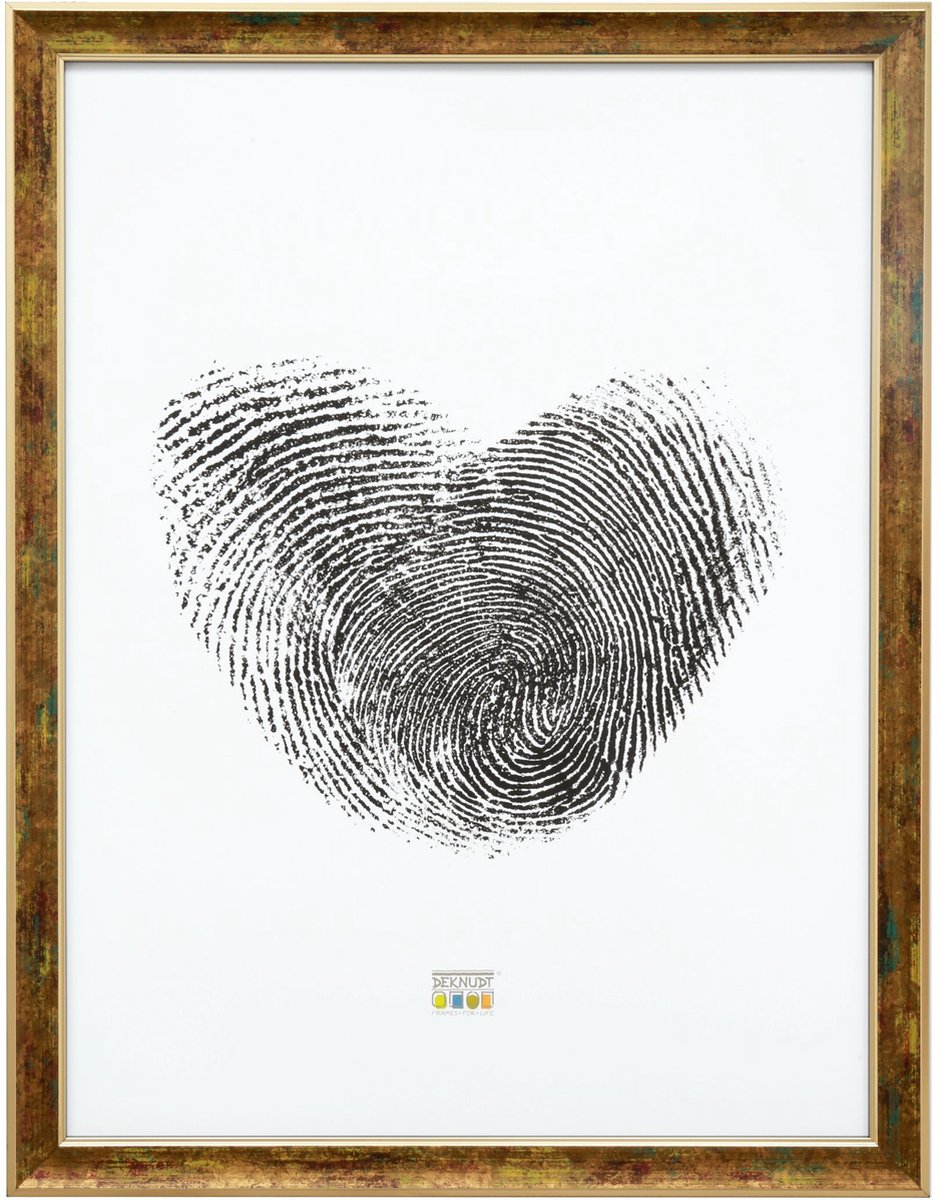 Deknudt Frames fotolijst S40JB2 - goud met zwarte zijkant - 40x50 cm