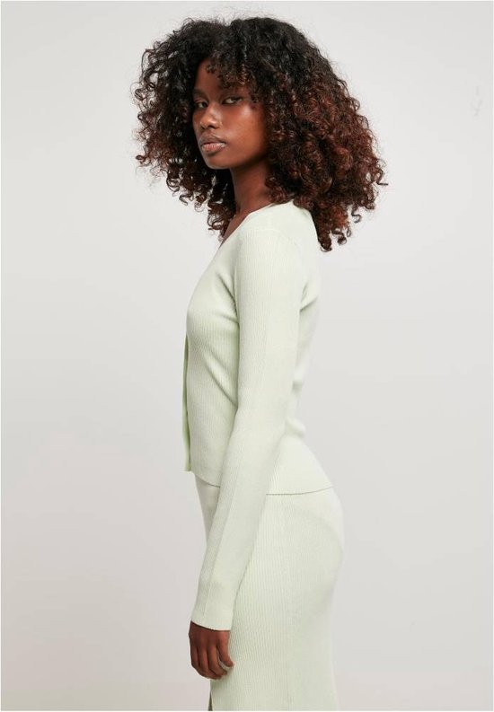 Urban Classics Damen Cardigan Kurz - Bauchfreie Strickjacke Langarm