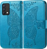 Realme GT Master Edition Hoesje - Mobigear - Butterfly Serie - Kunstlederen Bookcase - Blauw - Hoesje Geschikt Voor Realme GT Master Edition