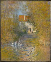 Kunst: Claude Monet, The Geese, 1874, Schilderij op canvas, formaat is 75X100 CM