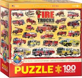 Eurographics Kids Puzzel Brandweerwagens - 100 stukjes