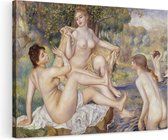 Artaza Canvas Schilderij De Grote Baadsters - Pierre-Auguste Renoir - 120x80 - Groot - Kunst - Wanddecoratie Woonkamer