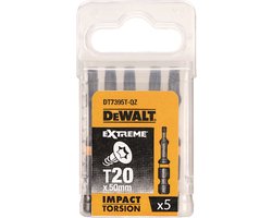 DeWALT DT7395T Extreme Impact Torsion Schroefbits T20 50mm VE=5