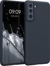 kwmobile telefoonhoesje voor Samsung Galaxy S21 FE - Hoesje voor smartphone - Back cover in bosbesblauw