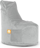 Whoober zitzak stoel Nice velvet grijs - Wasbaar - Zacht en comfortabel
