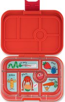 Yumbox Original - lekvrije Bento box lunchbox - 6 vakken - Safari oranje / Funny Monsters tray