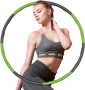 Hoopy - Fitness Hoelahoep - Fitness Hoelahoep Volwassenen - 100 CM - Verbeterde Plastic Kern - Waist Trainer - Vetverbranding - Groen