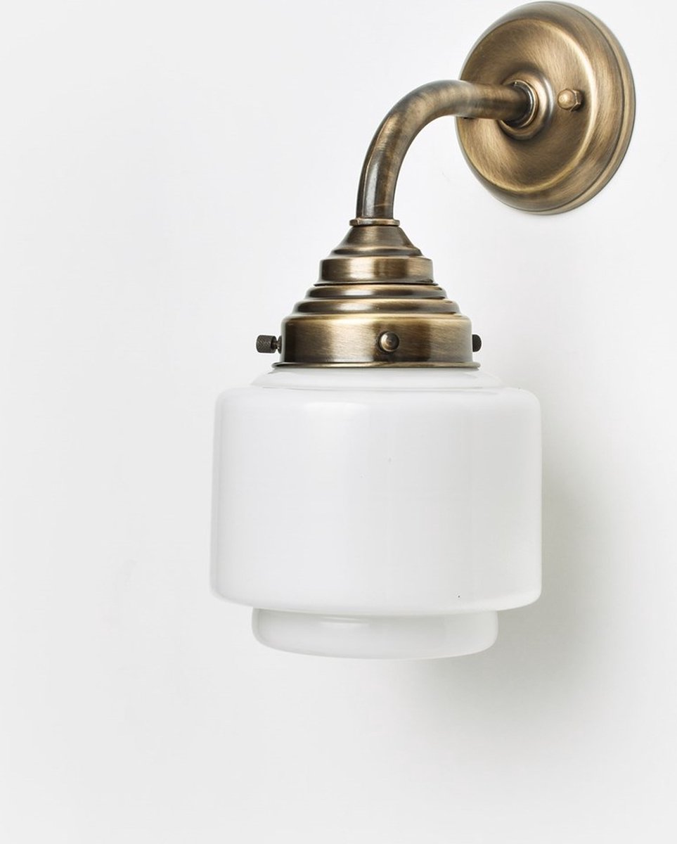 Art Deco Trade - Wandlamp Getrapte Cilinder Small Curve Brons
