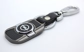 Sleutelhanger Opel | Leer, Metaal | Karabijnsluiting | Keychain Opel