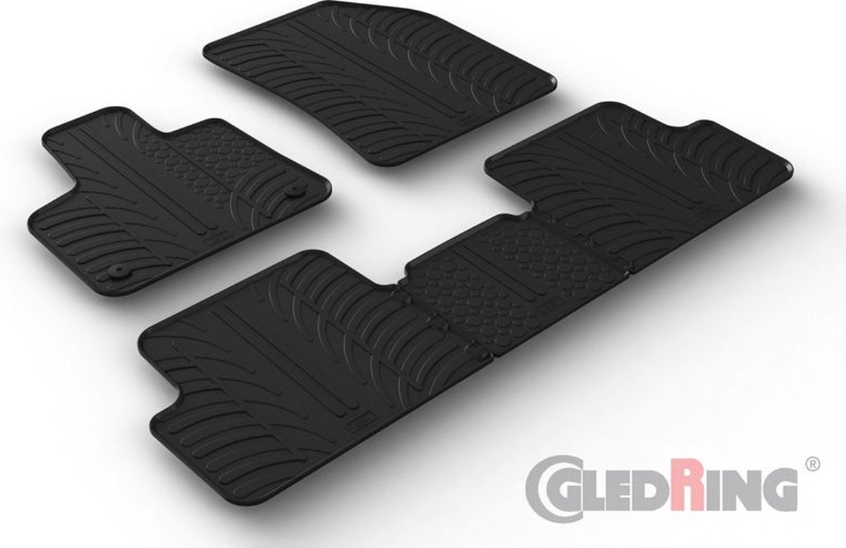 Rubbermatten passend voor Citroen DS7 Crossback 2018- (T profiel 5-delig montageclips)