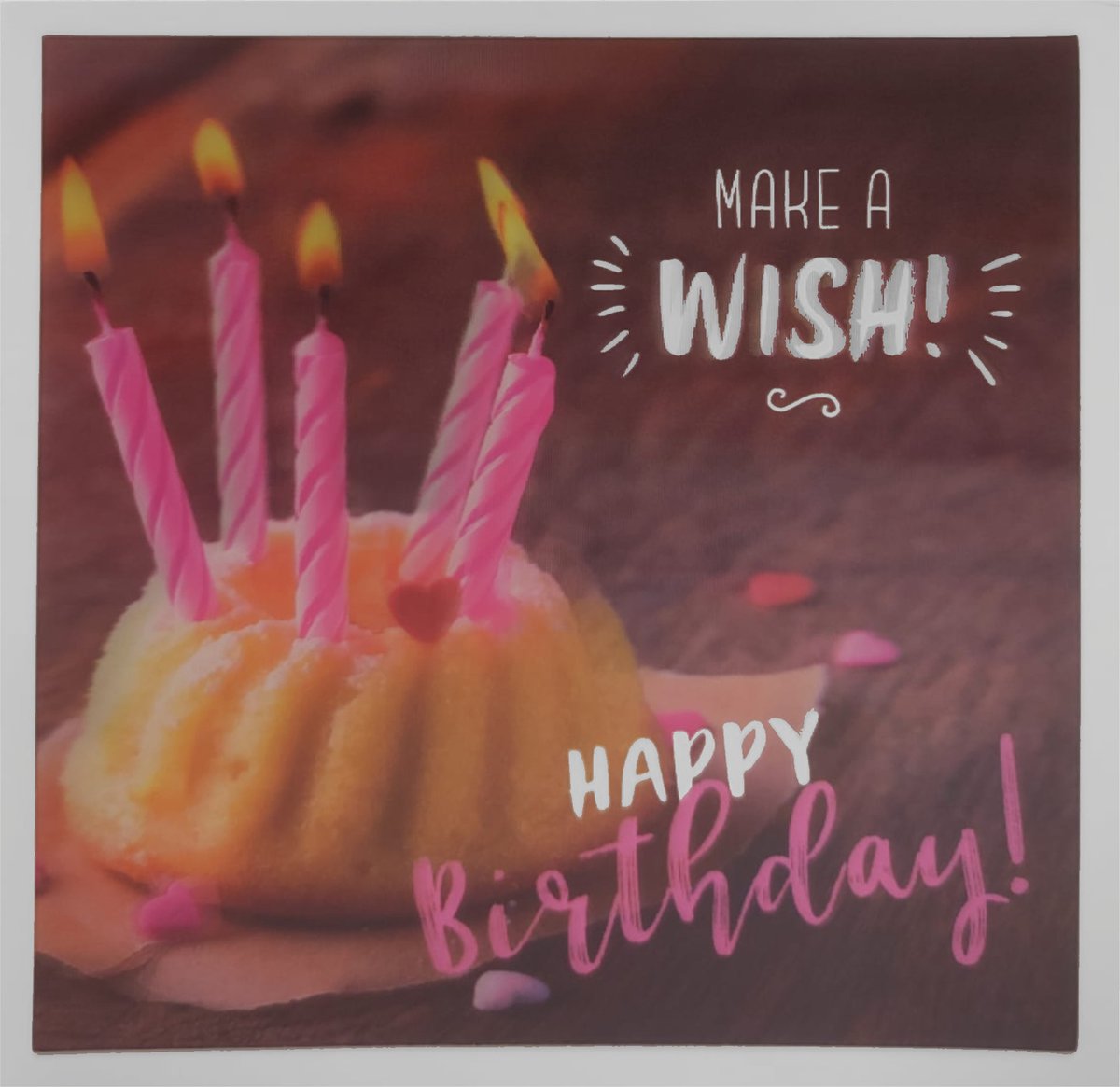 Depesche - 3D wenskaart met taart en de tekst "Make a wish, Happy Birthday" - 016