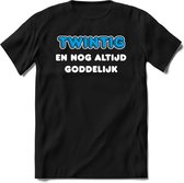 20 Jaar Goddelijk - Feest kado T-Shirt Heren / Dames - Wit / Blauw - Perfect Verjaardag Cadeau Shirt - grappige Spreuken, Zinnen en Teksten. Maat 3XL