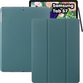 Tablet Hoes + Standaardfunctie - Geschikt voor Samsung Galaxy Tab S7 Hoes - 11 inch (2022) - Donker Groen