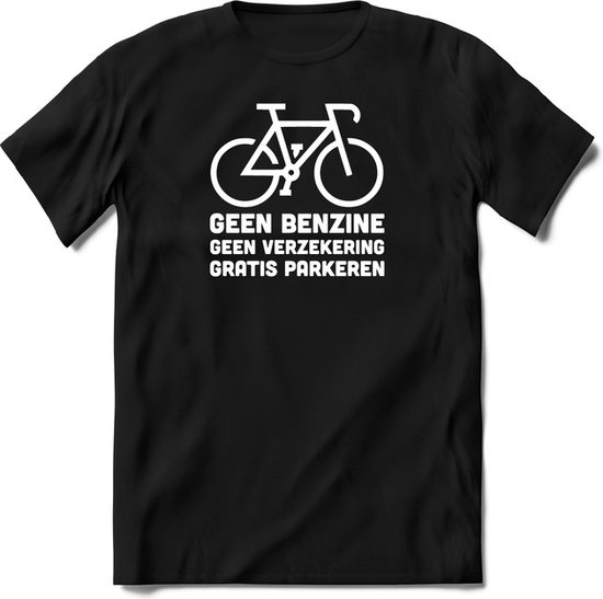 Voordelen van een fiets T-Shirt Heren / Dames - Perfect wielren Cadeau Shirt - grappige Spreuken, Zinnen en Teksten. Maat S