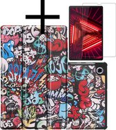 Lenovo Tab M10 FHD Plus Hoesje Case Hard Cover Hoes Book Case + Screenprotector - Graffity