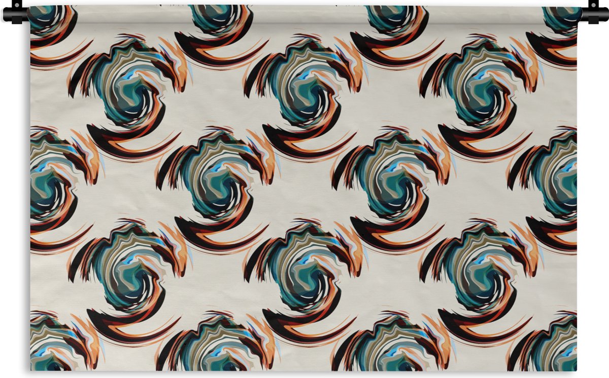 Wandkleed - Wanddoek - Patronen - Abstract - Verf - 150x100 cm - Wandtapijt