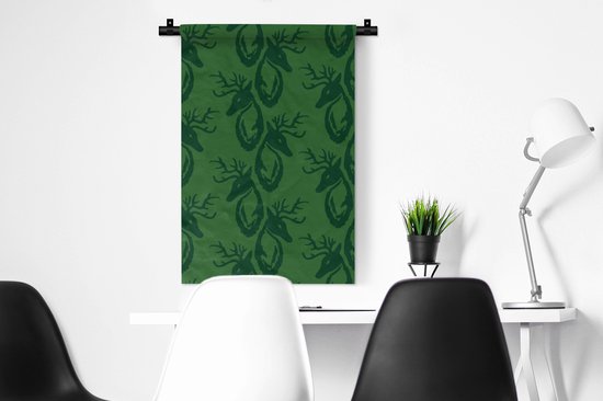 Tapisserie - Tapisserie - Motifs - Vert - Cerf - 60x90 cm - Tapisserie