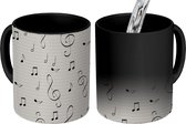 Magic Mug - Photo on Warmth Mugs - Coffee Mug - Sheet Music - Patterns - Musique - Magic Mug - Cup - 350 ML - Tea Mug - Sinterklaas decoration - Handout gifts for children - Shoe present Sinterklaas