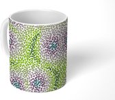 Mok - Koffiemok - Patronen - Lente - Verf - Mokken - 350 ML - Beker - Koffiemokken - Theemok