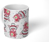 Mok - Koffiemok - Varken - Kerstcadeau - Design - Kinderen - Kerstmis - Mokken - 350 ML - Beker - Koffiemokken - Theemok