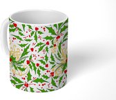 Mok - Koffiemok - Patronen - Kerst - Planten - Kaars - Mokken - 350 ML - Beker - Koffiemokken - Theemok
