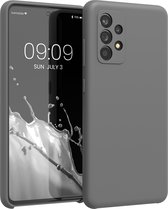 kwmobile telefoonhoesje geschikt voor Samsung Galaxy A52 / A52 5G / A52s 5G - Hoesje met siliconen coating - Smartphone case in steengrijs