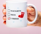 Nutcrackers Kerstmok Naughty/Nice/I Tried