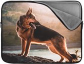 Laptophoes 15 inch  | Duitse Herder | Zachte binnenkant | Luxe Laptophoes | Kwaliteit Laptophoes met foto