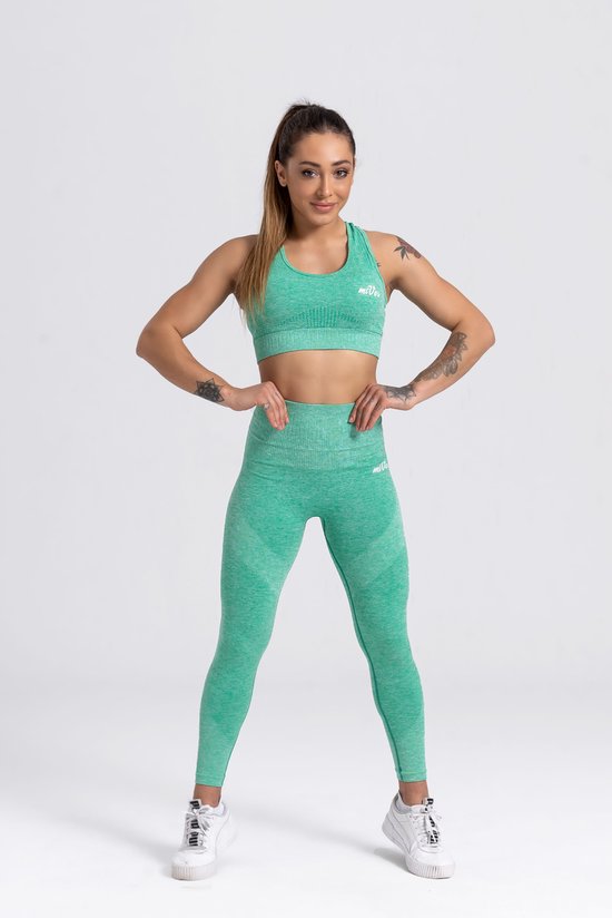 Mives Sportlegging en Top Yoga Fitness set Scrunch Butt Dames Legging . bol