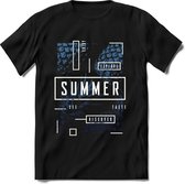 Summer Time | TSK Studio Zomer Kleding  T-Shirt | Donker Blauw | Heren / Dames | Perfect Strand Shirt Verjaardag Cadeau Maat 3XL