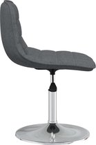 Eetkamerstoelen draaibaar 2 st stof donkergrijs