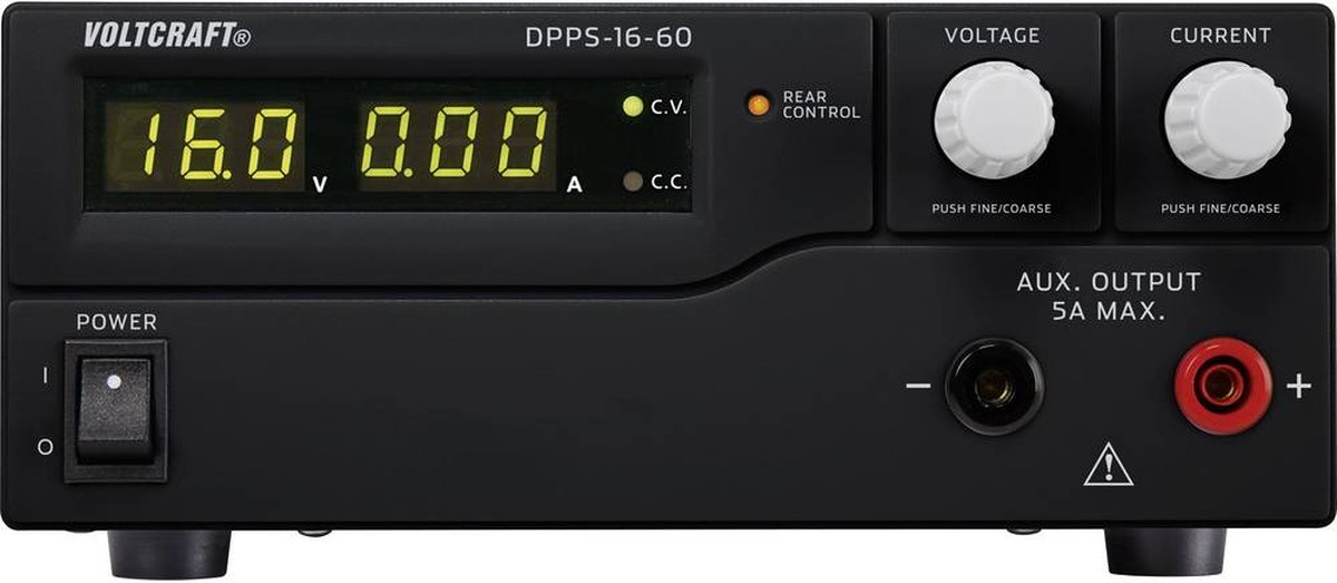 VOLTCRAFT DPPS-16-60 Labvoeding, regelbaar 1 - 16 V/DC 0 - 60 A 960 W USB Programmeerbaar Aantal uitgangen: 1 x