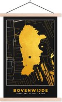 Porte-affiche avec affiche - Affiche scolaire - Carte - Carte - Plan de la ville - Nederland - Bovenwijde - 40x60 cm - Lattes vierges