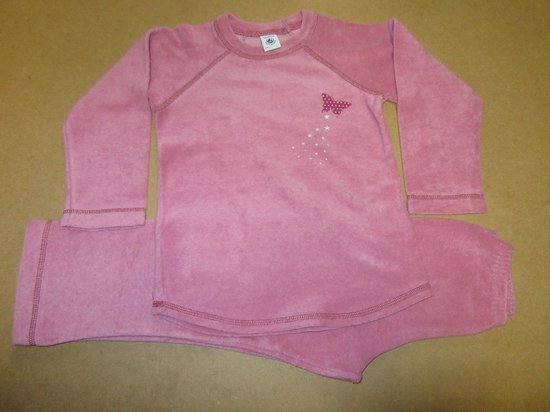 Petit Bateau - Pyjama - Oud roze - Meisje - Vlinder - Eponge - 4 jaar 102