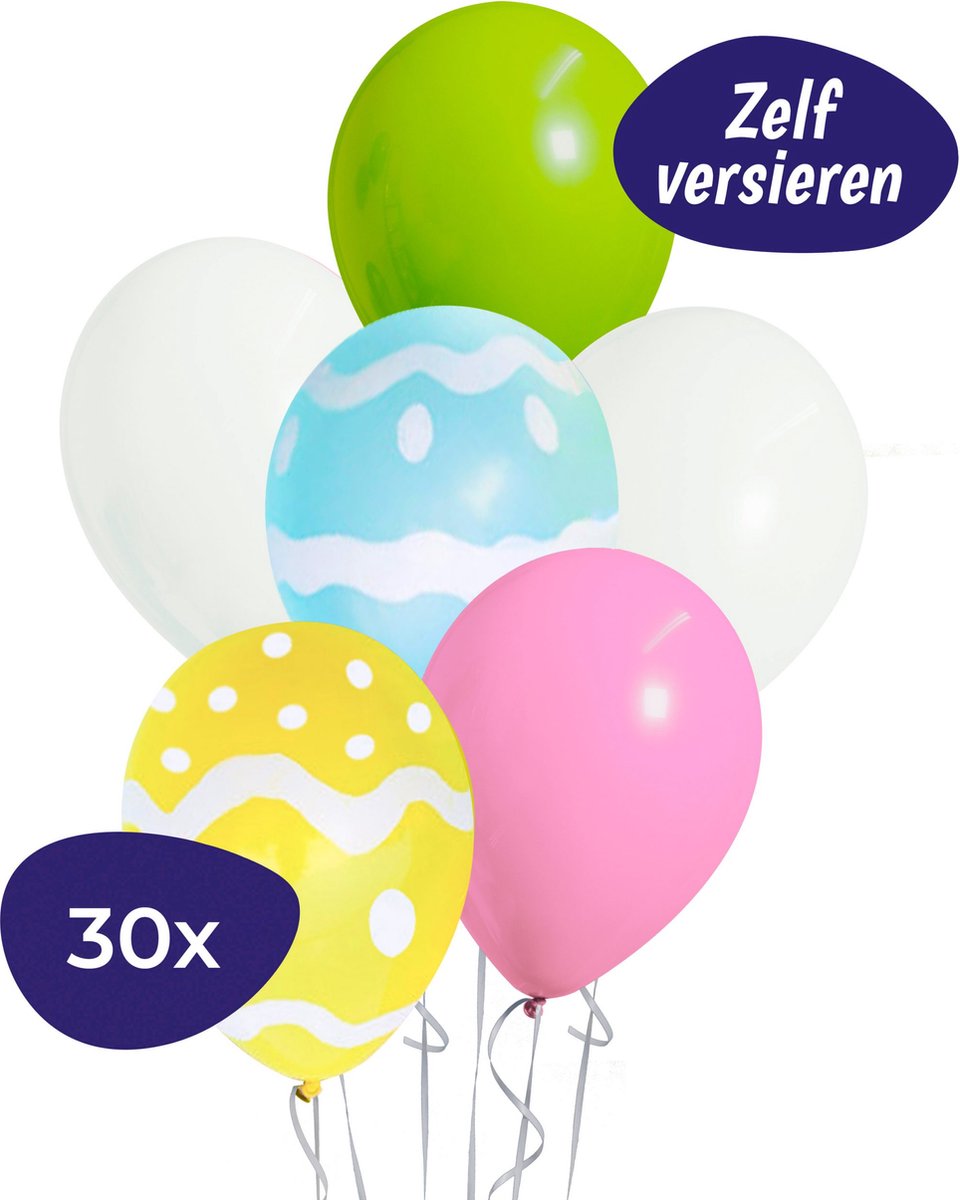 Ballonnen Set - Pastel Kleuren - 30 Stuks - 27 CM - Latex - Geschikt voor  Helium | bol.com