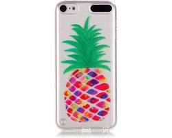 Peachy Doorzichtig ananas hoesje geschikt voor iPod Touch 5 6 7 Silicone pineapple case Kleurrijk