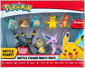 Pokémon Figuren - Battle Ready W6 - Set van 8 Speelfiguur
