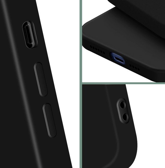 Coque iPhone 13 Pro | Étui en Siliconen noir | TPU Couverture Arrière Cas | Coque de protection iPhone 13 Pro - Zwart
