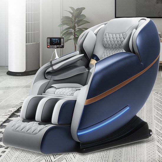 Seeper Massagestoel – Zero Gravity Ultra Comfort – Massagestoel met LCD Touchscreen – Kunstleer – Blauw