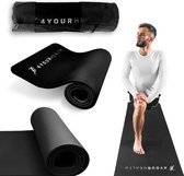 4YourHealth - Tapis de Fitness Zwart - Avec sac de transport - Tapis de Yoga antidérapant - Tapis de Yoga extra épais - Tapis de sport