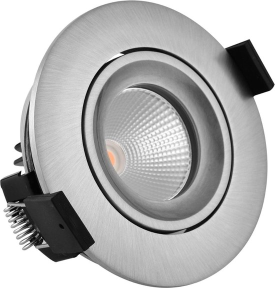 Noxion LED Spot Aqua Kantelbaar Vuurvast Aluminium 6W 400lm 36D - 927 Zeer Warm Wit | Zaagmaat 92mm - IP65 - Beste Kleurweergave - Dimbaar.