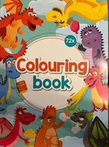 kleurboek dino 72 kleurplaten grote plaatjes