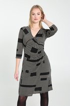 Cassis Dames Jurk met grafische lijnen - Jurk - Maat 42