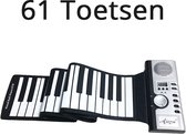 Roll Up Piano – Oprolbare Piano – Digitale Piano Keyboard – Elektrisch Opvouwbaar Keyboard – Flexibel 49 Toetsen Keyboard – Roll Up Piano – Siliconen Pianotoetsenbord - Zwart