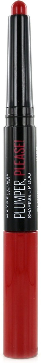 Maybelline Plumper, Please! Shaping Lip Duo - 235 Hot & Spicy - Lip Filler - Lip Vergroter - Volle Lippen - Rood - 4 ml