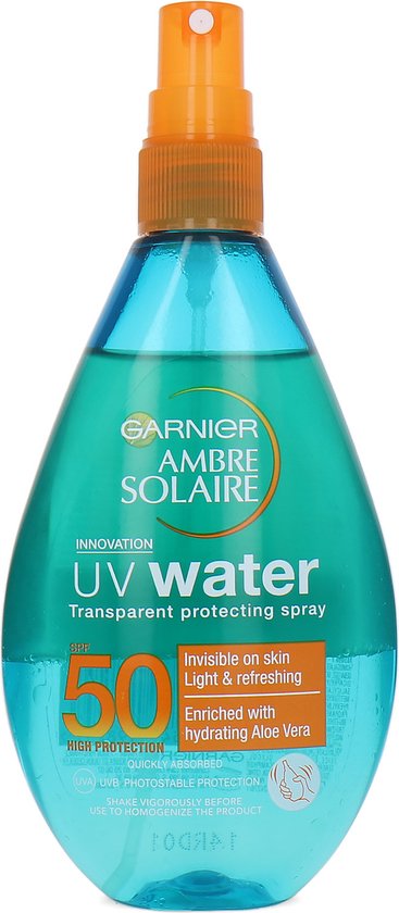 Garnier Ambre Solaire UV Water Crème solaire Spray - 150 ml (SPF 50) |  bol.com