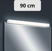 Proventa LED Spiegellamp badkamer 90 cm met zwaai sensor - Dimbaar van warm naar koud wit - Chroom