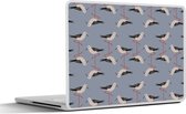 Laptop sticker - 17.3 inch - Vogel - Ooievaar - Patroon - 40x30cm - Laptopstickers - Laptop skin - Cover