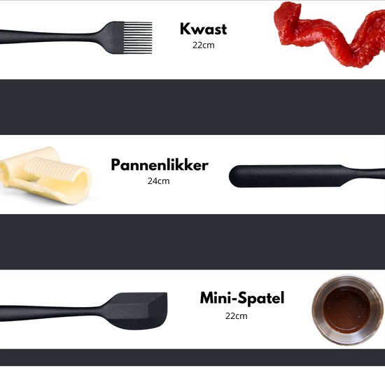 VAIVE de 6 spatules en silicone - Pan Licker - Pot Likker - Ustensiles de cuisine