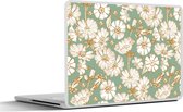 Laptop sticker - 14 inch - Bloem - Art nouveau - Design - 32x5x23x5cm - Laptopstickers - Laptop skin - Cover
